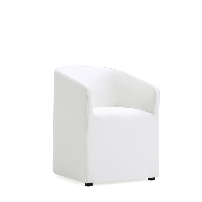 Chaise de salle à manger rembourrée Anna, Crème, crème