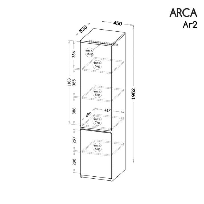 Ottuso 2 Door Manufactured Wood Wardrobe