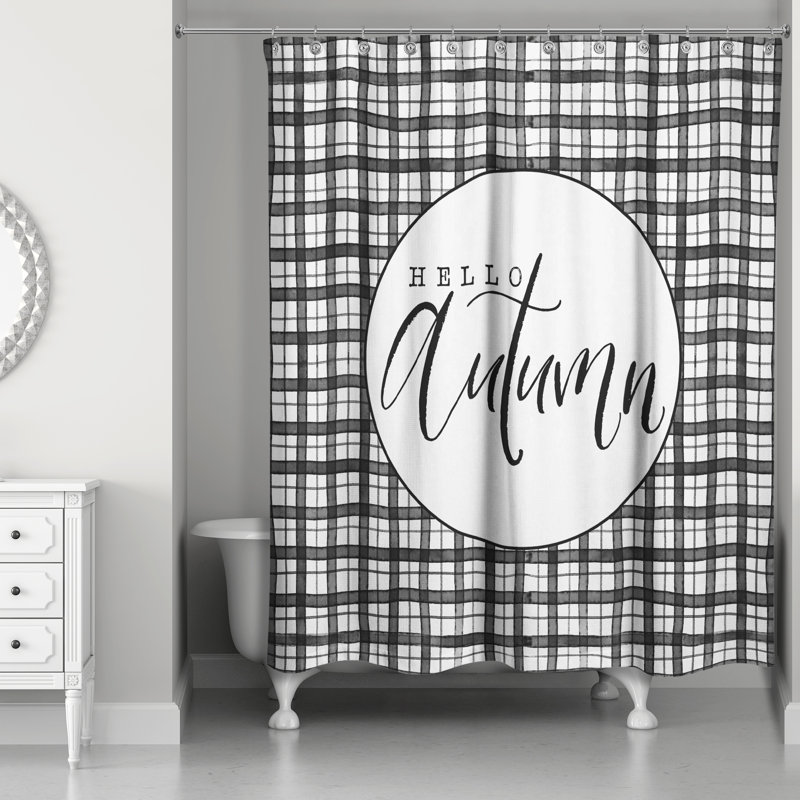 Rideau de douche simple hello automne Audrey