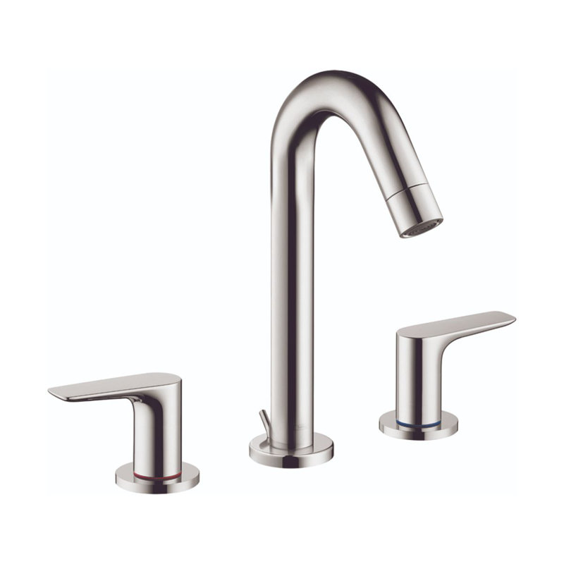 Logis Widespread Bathroom Faucet with Drain Assembly, Chrome