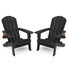 Ensemble de 2 chaises longues pliantes pour l'extérieur avec porte-gobelets pour terrasse et piscine