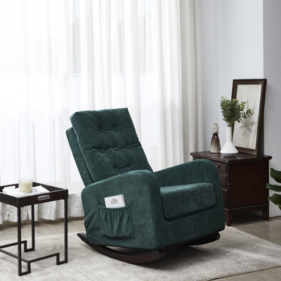Accent Chair With High Back Padding - Comfortable Fabric For Living Room Use Recliner Upholstery