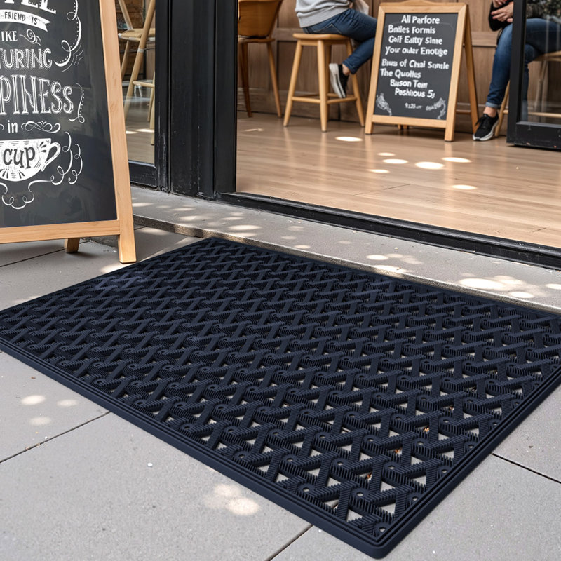 Non-Slip Outdoor Doormat, 24" W x 36" L , Blue
