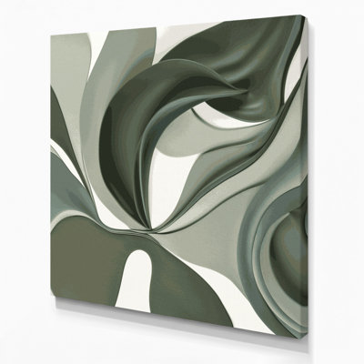 Art mural sur toile dégradé abstrait vert 39