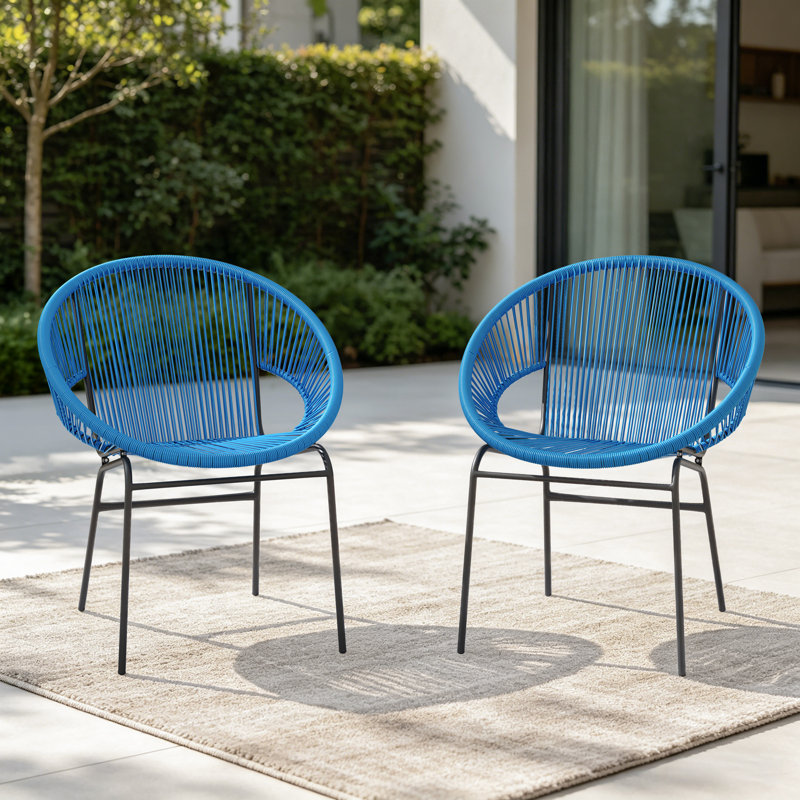 Chaise d'extérieur Acapulco (ensemble de 2), Blue