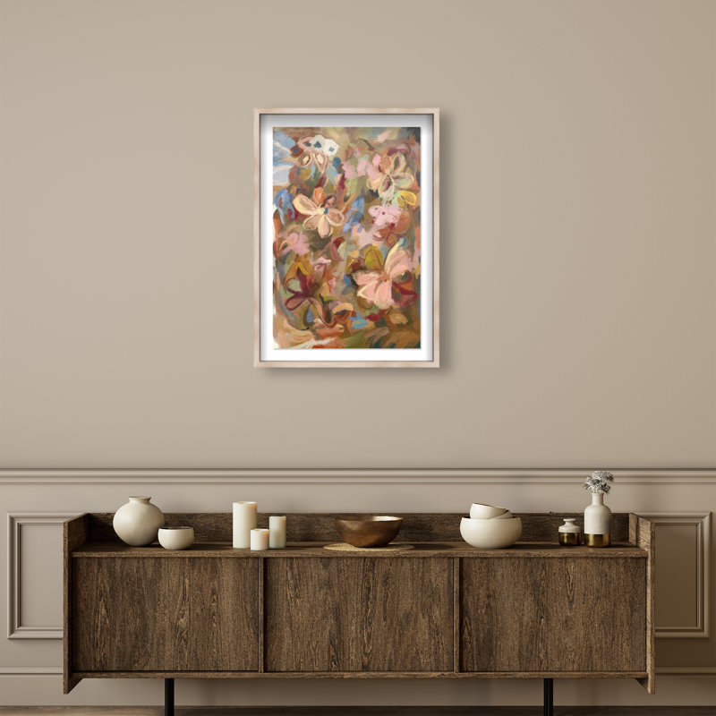 Moving Eden II Print by Oliver Gal, 31.5"H x 21.5"W, Natural Oak Shadowbox