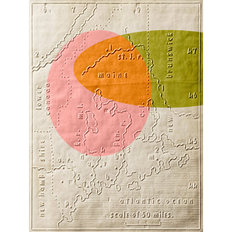 Graphic Map 4 Print by THE Studio, 25'' H x 20'' W