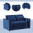 55.2'' Wide Modern 3 in 1 Convertible Sleeper Sofa Bed With Reclining Backrest And 2 Pillows-1025293908