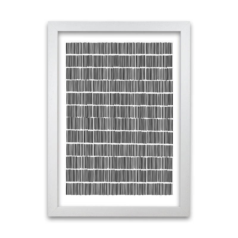 Black Lines Ultra Original - Print, White Frame, 59cm H x 42cm W x 3cm D