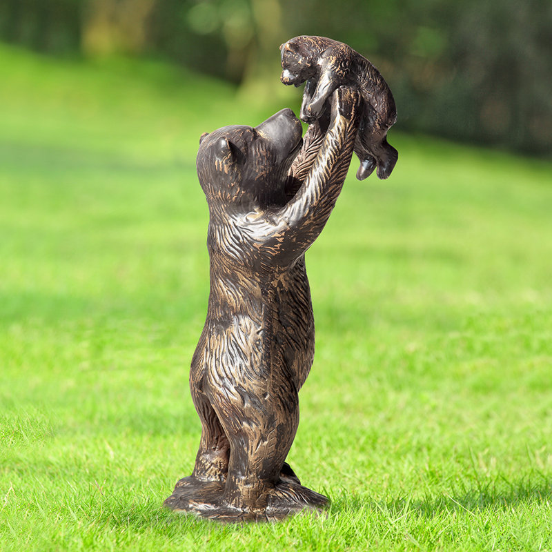 Unbearably Cute Bear and Cub Garden Sculpture