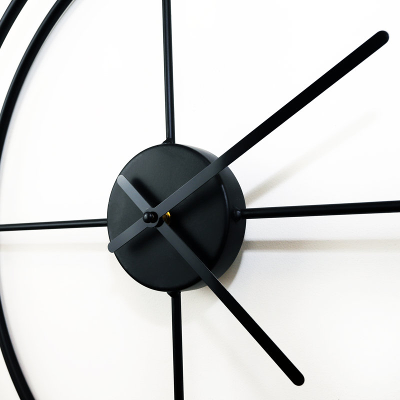 Metal Wall Clock, Black