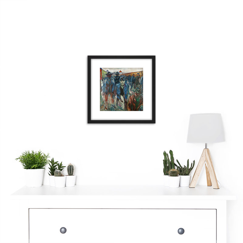 Edvard Munch Workers On Their Way Home by Edvard Munch - Single Picture Frame Painting