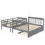 Stylish Twin - Over - Full Bunk Bed With Pull - Out Twin Trundle-1301996816