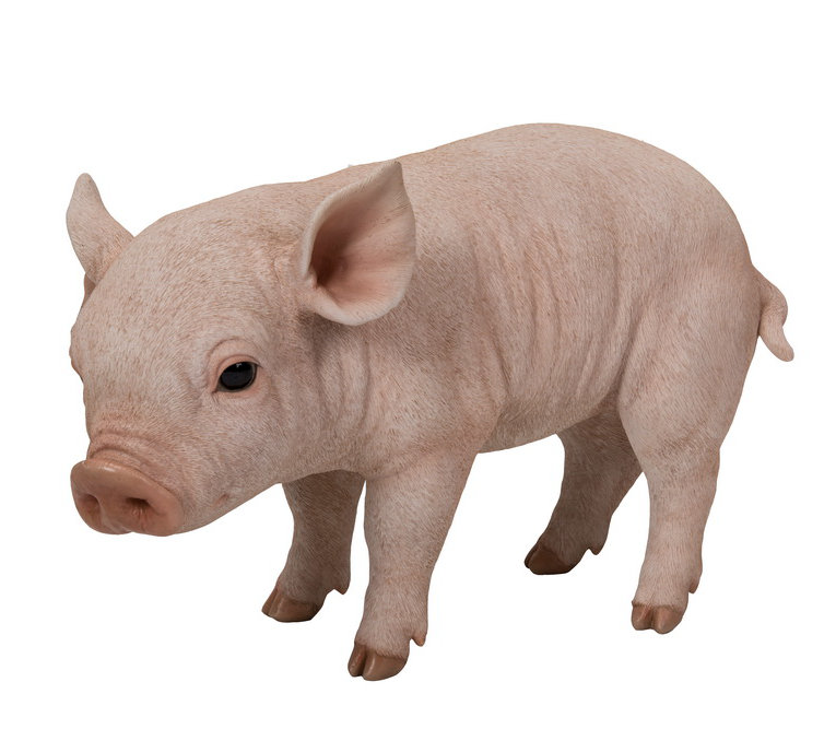 Statue bébé cochon debout, Pink