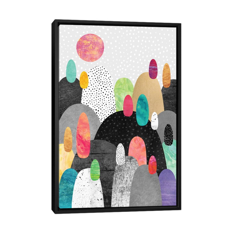 «Little Land of Pebbles» par Elisabeth Fredriksson - Impression sur toile tendue sur toile tendue avec châssis, Pas de tapis