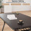 Ensemble de table de salle à manger pour 4 tables de cuisine avec chaises Boucle pour 4 tables de salle à manger rectangulaires modernes avec support de rangement pour petit fauteuil beige et noir-703827234-703827235