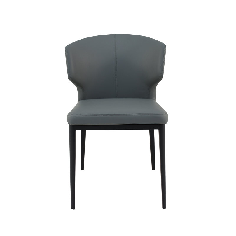 Nakia Upholstered Dining Chair, Dark Gray