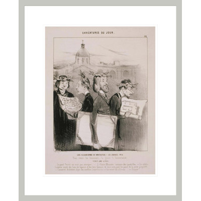 Caricatures du Jour: Les Illusions D'Artistes by Honoré Daumier -Framed Giclee Print