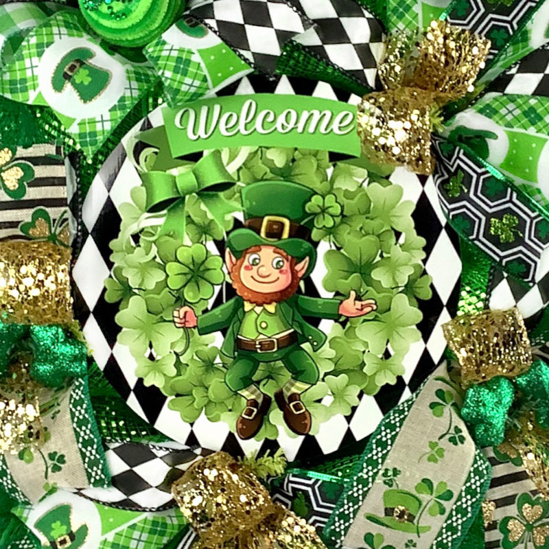 Couronne décorative en filet 18 po Welcome