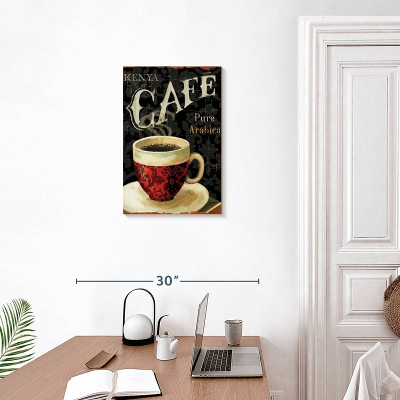Le café du jour chez Yarlin I, H 24 po x l 16 po