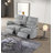 Elegant Upholstered Tweed Fabric Dual Power Recliner Loveseat Sofa With Cup Holder & Storage Console-775101861