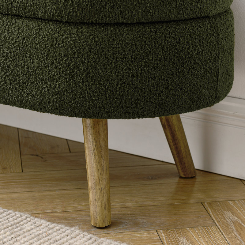 Maly Upholstered 2-Seater Storage Bench, Green
