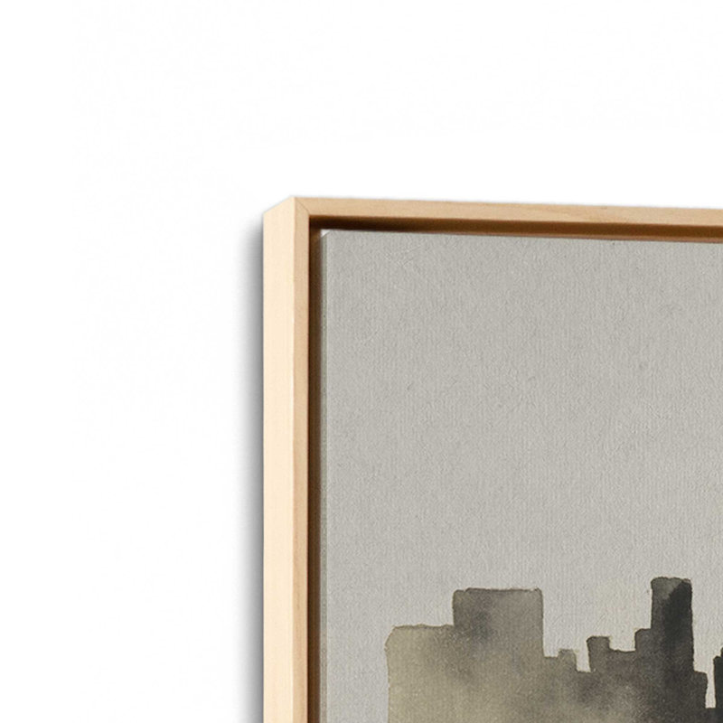 New York City Haze, H 12,75 po x l 18,75 po, Érable américain, Cadre flottant