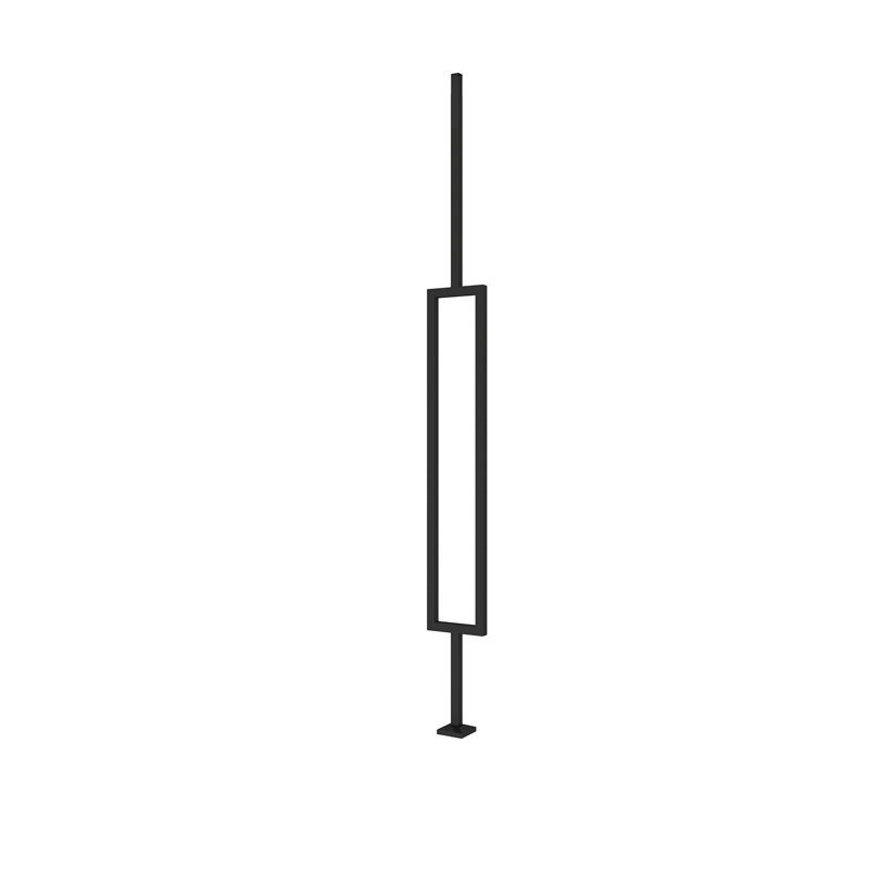 41 po x 1/2 po Boîte de balustre en métal, noir