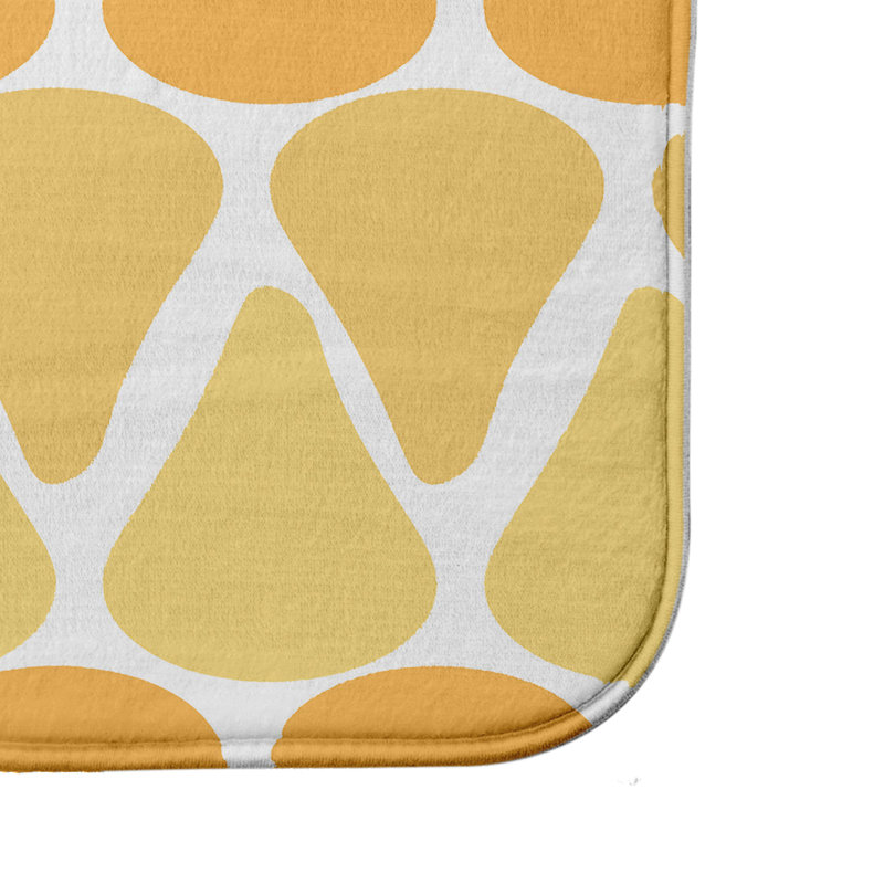 Tapis de bain Funston, l 24 po x L 17 po, Jaune