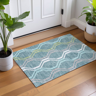 Machine Washable Indoor/Outdoor Chantille ACN2326 Mid-Century Modern Rug