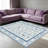 Light Blue Grid Patch Rug carpet-easy to clean, machine-washable, soft and comfortable; suitable for door mats, kitchens, living rooms, bedrooms, corridors, and laundry areas. Easy to clean, durable carpet for home decoration.-1022088184