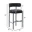 Tabouret de bar 30 po avec dossier incurvé et structure en métal-655875538-655875539