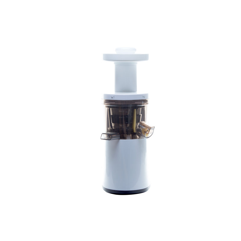 White Electric Slow Masticating Juicer with Reverse Function