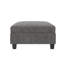 Repose-pieds rectangulaire avec rangement Anureet pour canapé modulaire gris foncé-13525163