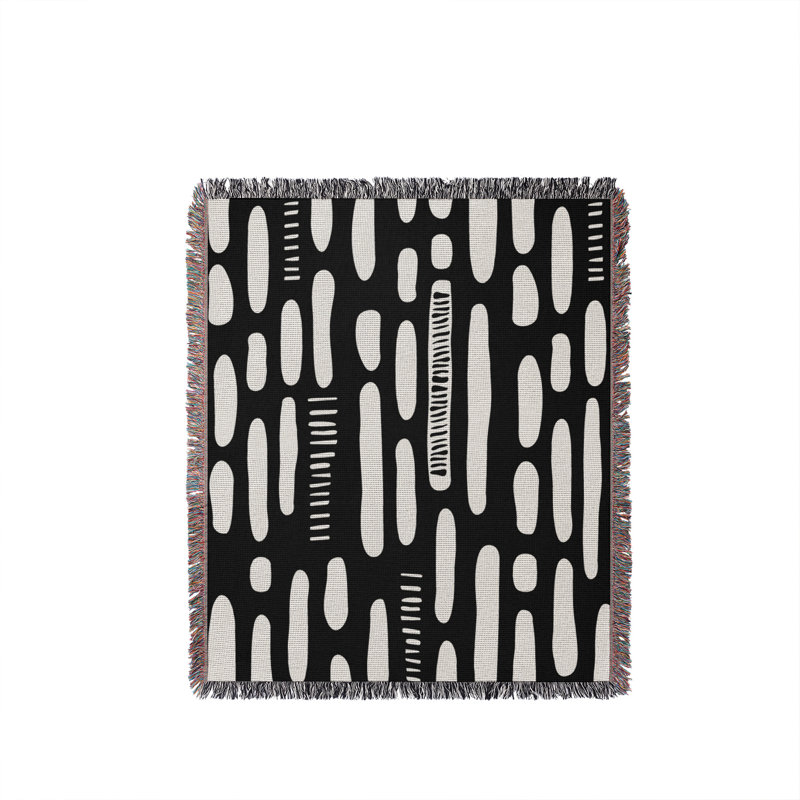 Jeté en coton Deka, 50 x 70, Black