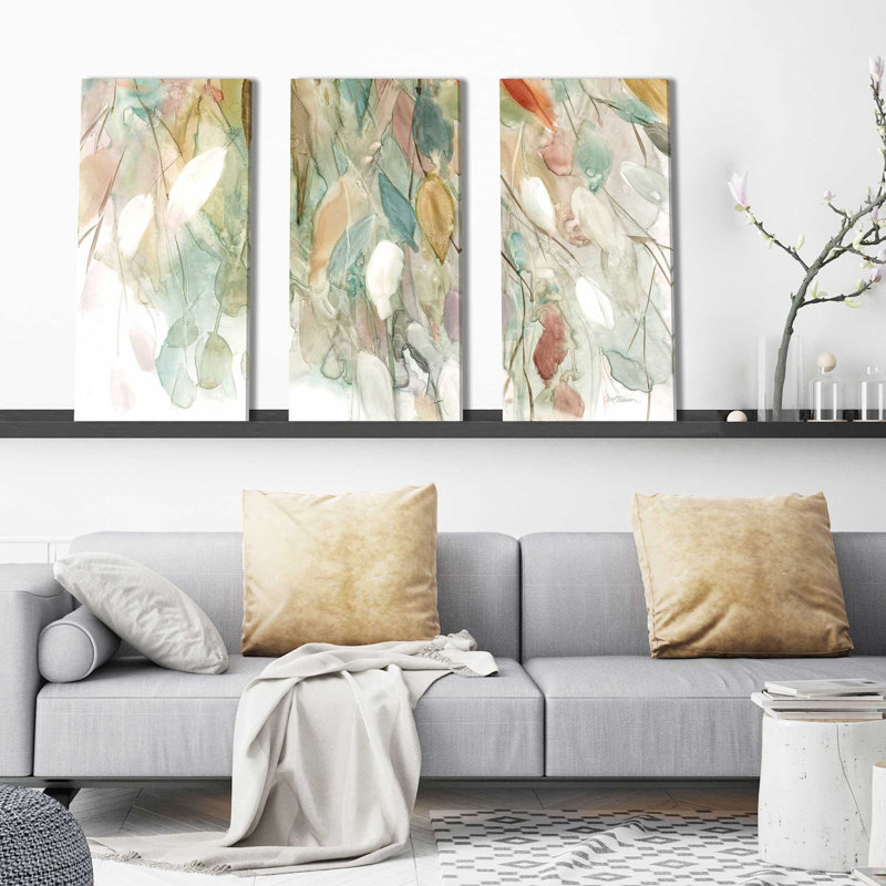 " Rainy Cascade I " 3 Piece Art Print
