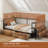 Corner Bed Frame Metal Platform Bed Frames with Storage Drawers Daybed