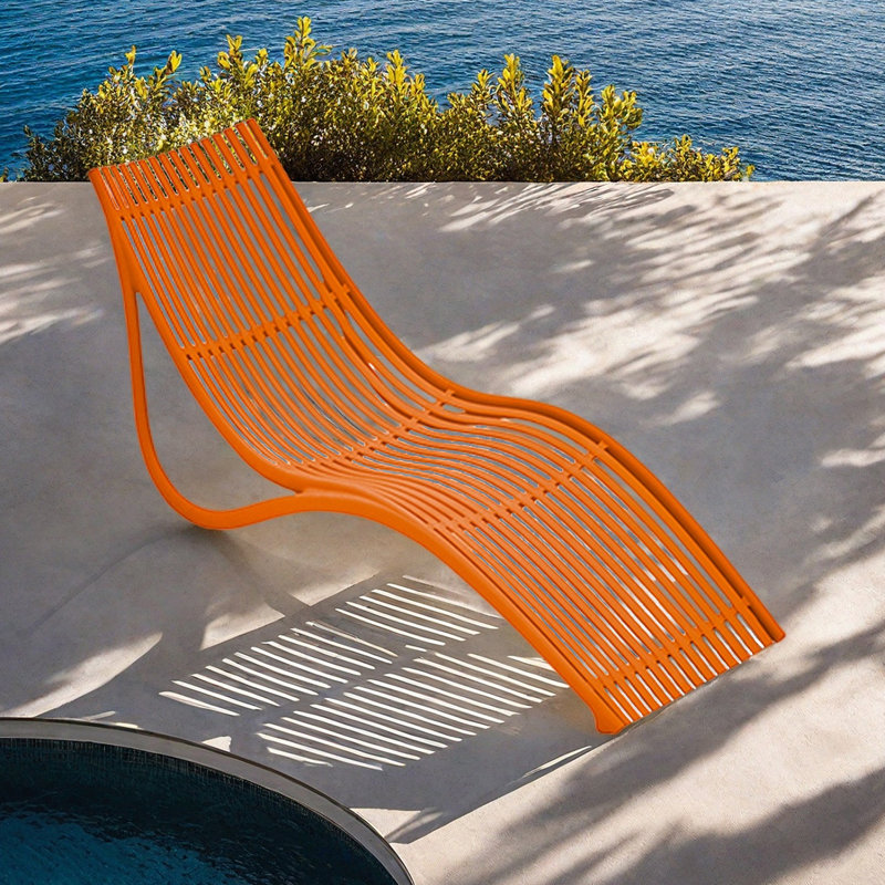 Outdoor leisure pool lounge chair, Orange