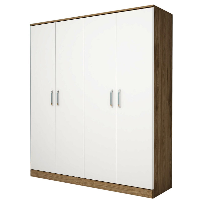 Armoire Nidia, Brun / blanc