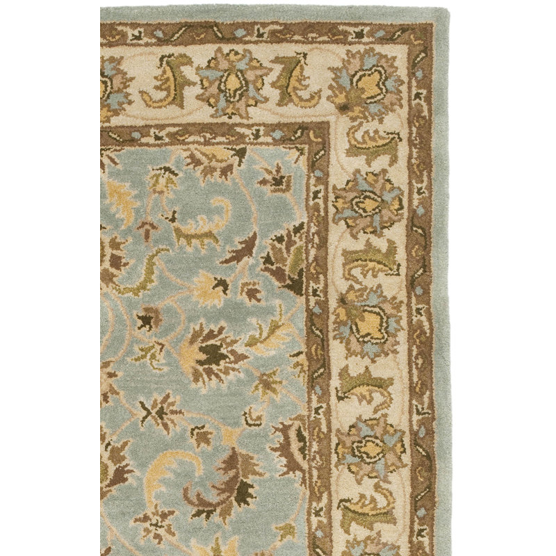 Cranmore Hand Tufted Wool/Cotton/Latex Oriental Rug in Light Blue/Biege, Rectangle 7'6" x 9'6"