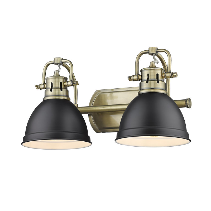 Lyndee 2 - Light Dimmable Vanity Light, Aged Brass, Matte Black
