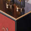 Buffet décoratif vintage rouge peint à la main-122781721