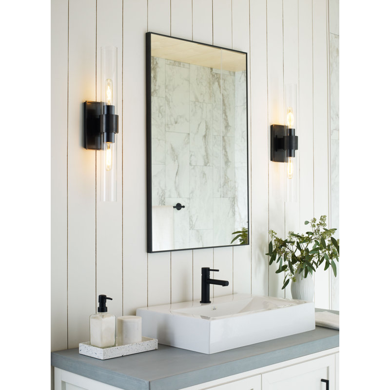 Ian K. Fowler Presidio Petite Double Sconce, Bronze, Clear