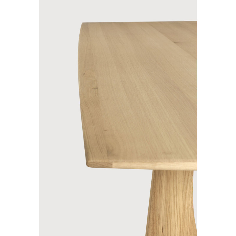 Solid Oak Dining Table, Beige, 39.38" W x 98.43" L
