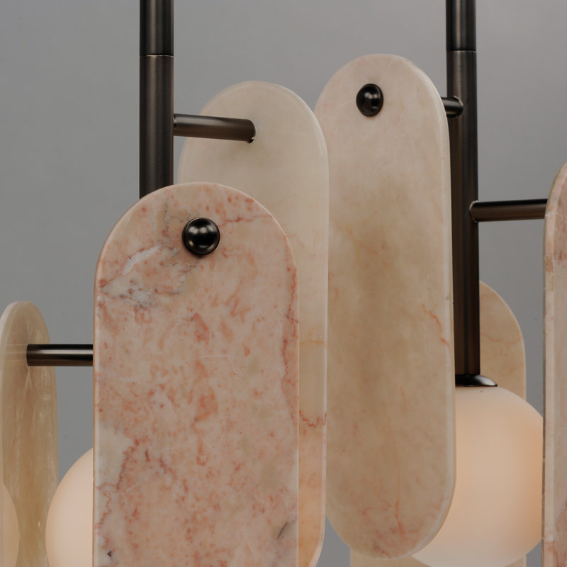 Megalith 5 - Light Pendant, Gunmetal, Light Brown