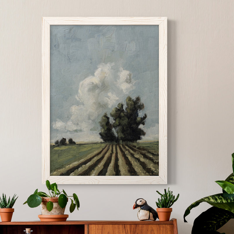 Copse Of Trees - Reproduction de photo sur toile, H 20 po x l 24 po x P 1 po, Cadre blanc