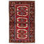 Tapis rouge rétro Melis 4 pi 6 po x 7 pi 4 po