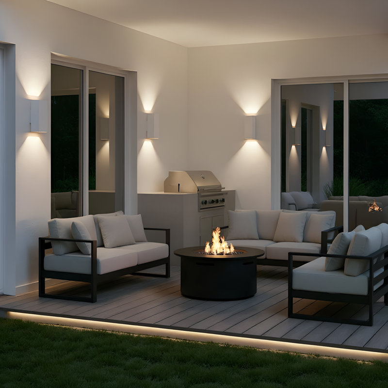 Rookwood Sean Lavin Pohl Outdoor Fixture In Outdoor Textured White Finish, 2 Lights, 14.25" H x 5" W x 7.75" D