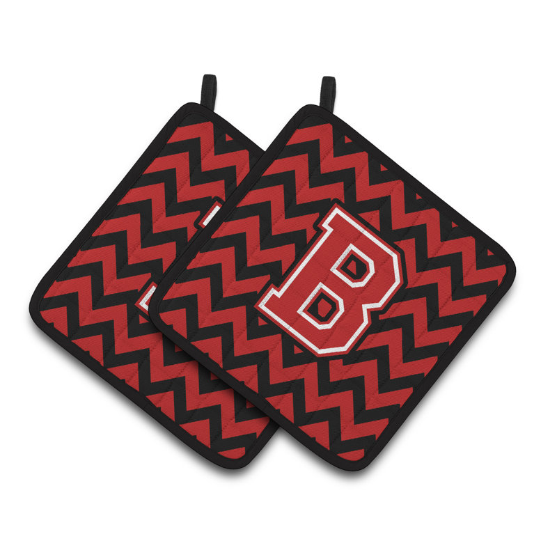 Poignée à chevrons, Noir / rouge, B