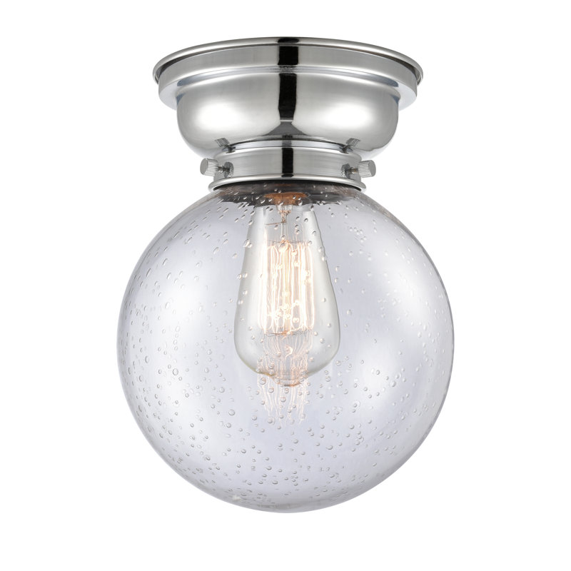 Plafonnier encastré 8 lumières Chippewa, Grainé, Ampoule non incluse, Chrome poli